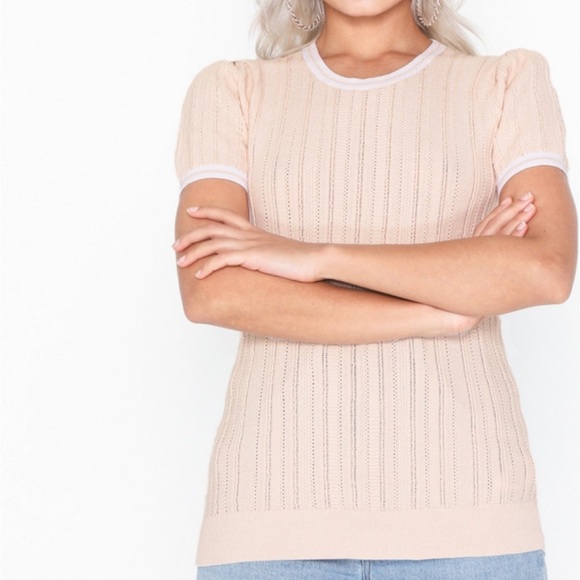 Lauren Ralph Lauren Peach Trevona Short Sleeve Sweater Size Extra Large - Picture 6 of 12